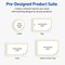 Avery Printable Rectangle Cards, 2" x 3.5", Matte White, Pre-printed Double Gold Border/Florals Design, Sure Feed Technology, Laser & Inkjet Compatible, 160 Total
